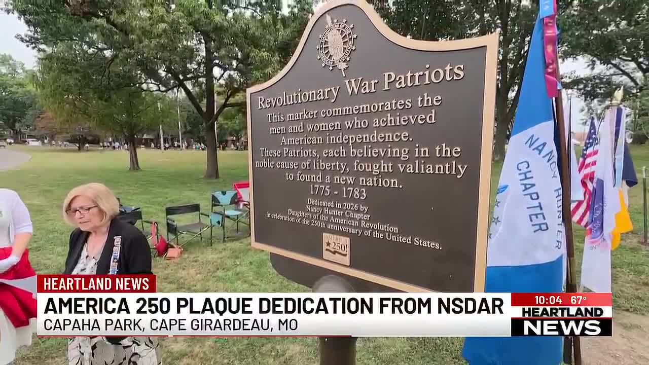 Plaque dedication at Capaha Park celebrates America’s 250th birthday