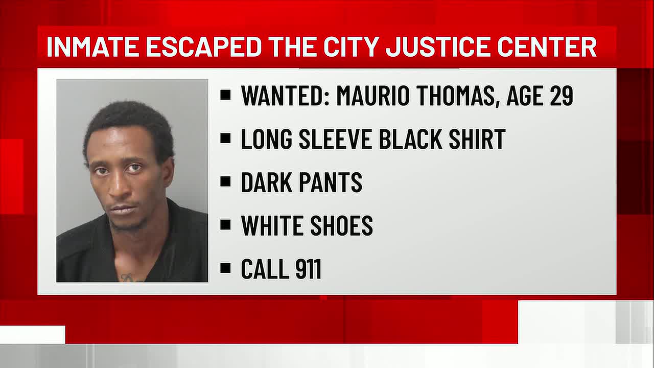 ‘Extremely dangerous’ inmate escapes City Justice Center, police say