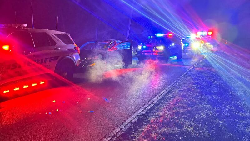 Williamson County Sheriff's deputies used a rolling roadblock maneuver to stop a runaway car...