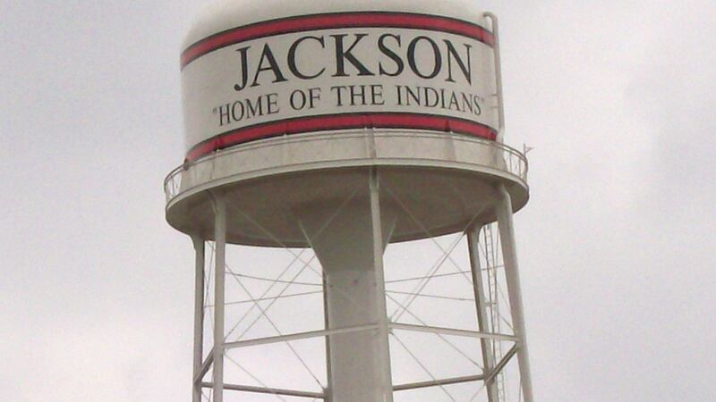 Jackson Sign Post Building Ribbon cutting ceremony at Jackson intersection