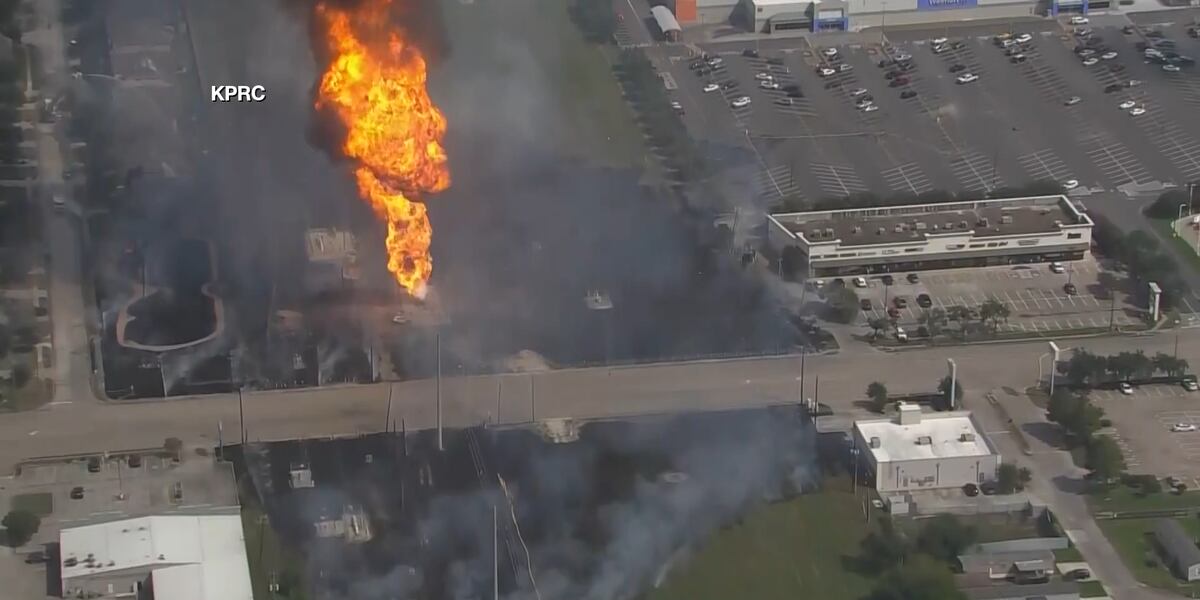 Massive pipeline fire burning near Houston began after a vehicle struck ...