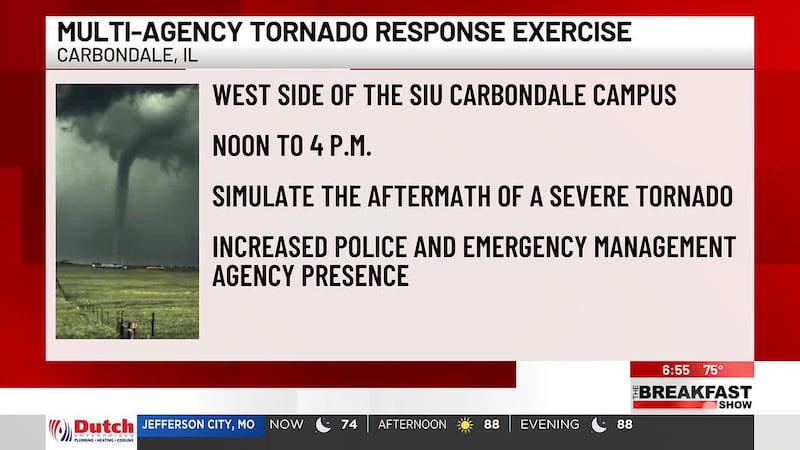 Multiple agencies to participate in tornado response exercise at SIU