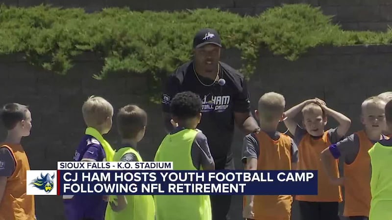 CJ Ham loved coming back to Augustana for youth football camp